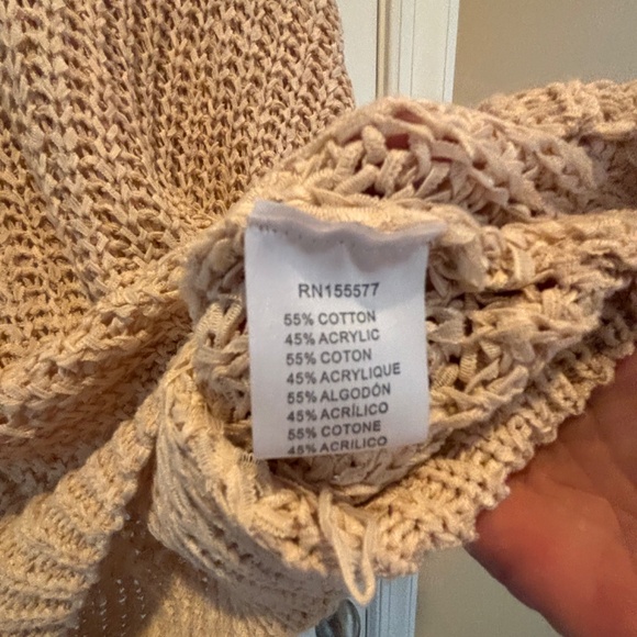 Miracle Double-V-Neck Pale Pink Sweater, S/M - Picture 4 of 4